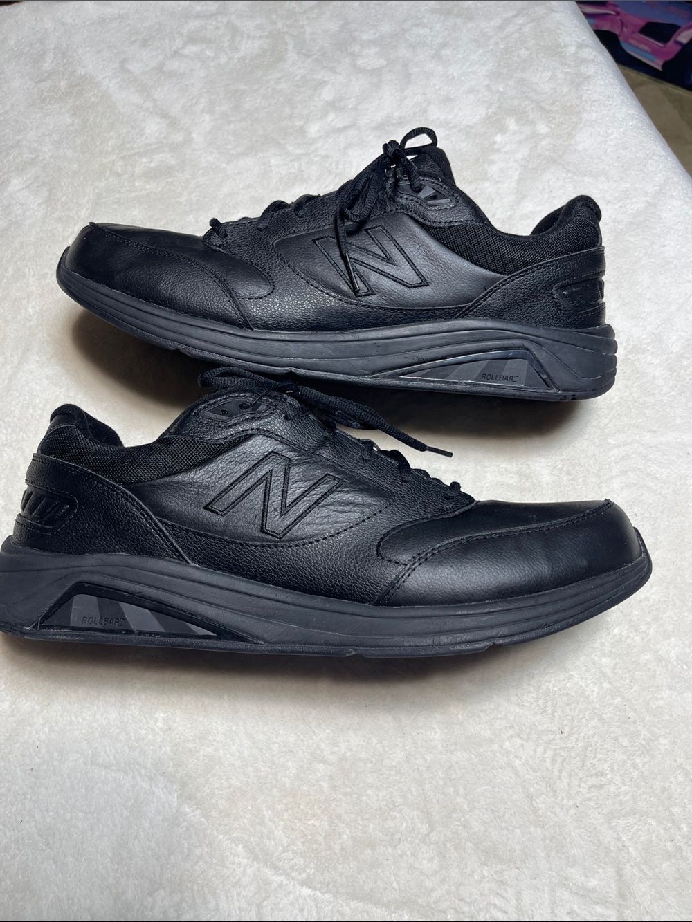 New Balance EST.1906 Men's All-Black Leather Athletic Sneakers Size 14